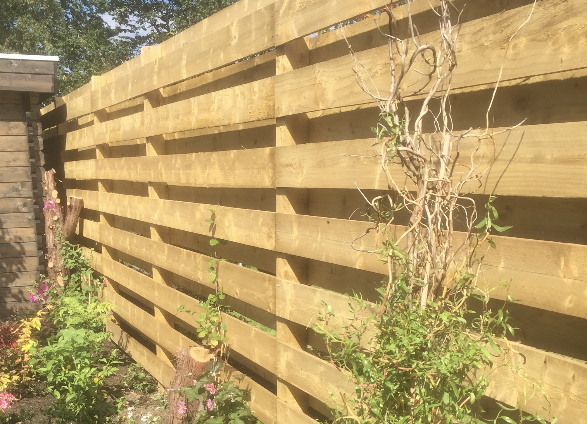 Ranch style larch fence